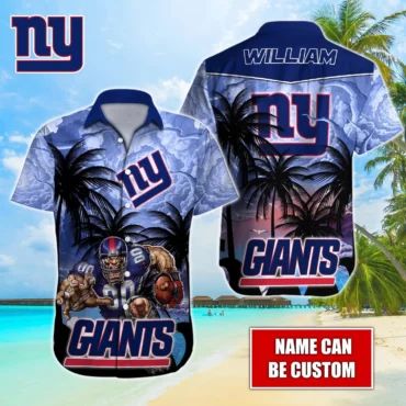 Personalized New York Giants Storm Tackle Hawaiian Shirt Unisex T-shirt, Sweatshirt, Hoodie, Long Sleeve Tee - T-Shirt, Sweatshirt, Hoodie