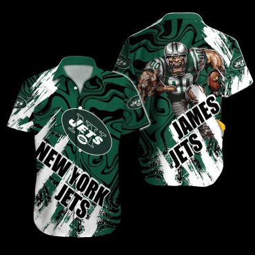 Personalized New York Jets Swirl Blitz Hawaiian Shirt Unisex T-shirt, Sweatshirt, Hoodie, Long Sleeve Tee - T-Shirt, Sweatshirt, Hoodie
