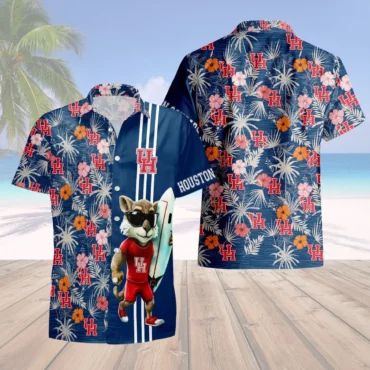 Houston Astros Surfside Cougar Hawaiian Shirt Unisex T-shirt, Sweatshirt, Hoodie, Long Sleeve Tee - T-Shirt, Sweatshirt, Hoodie