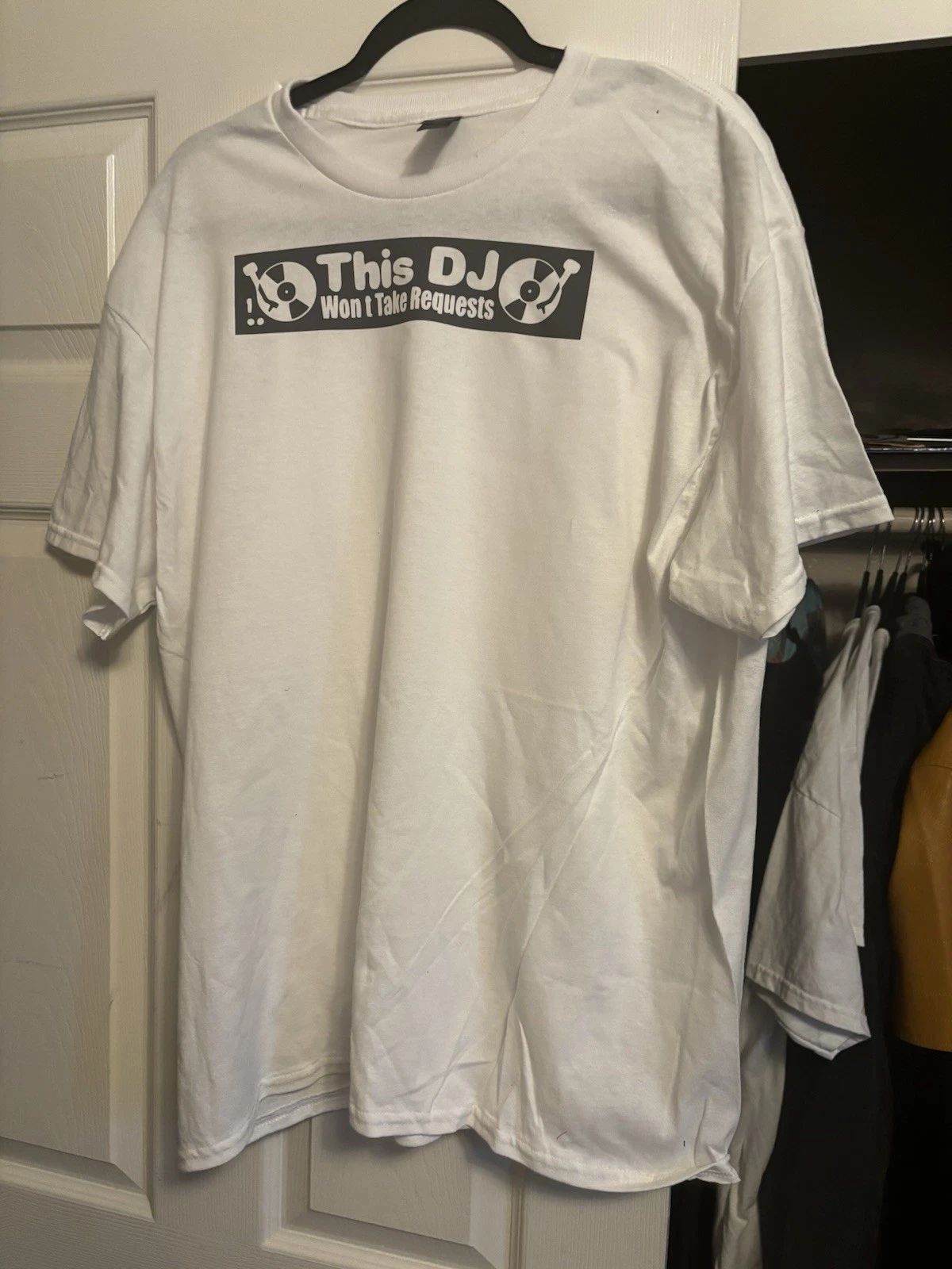 Funny Dj Tee T Shirt Size Xl Or Large Comedy Fashion Turntablist Clothing Unisex Unisex T-shirt, Sweatshirt, Hoodie, Long Sleeve Tee - T-Shirt, Sweatshirt, Hoodie