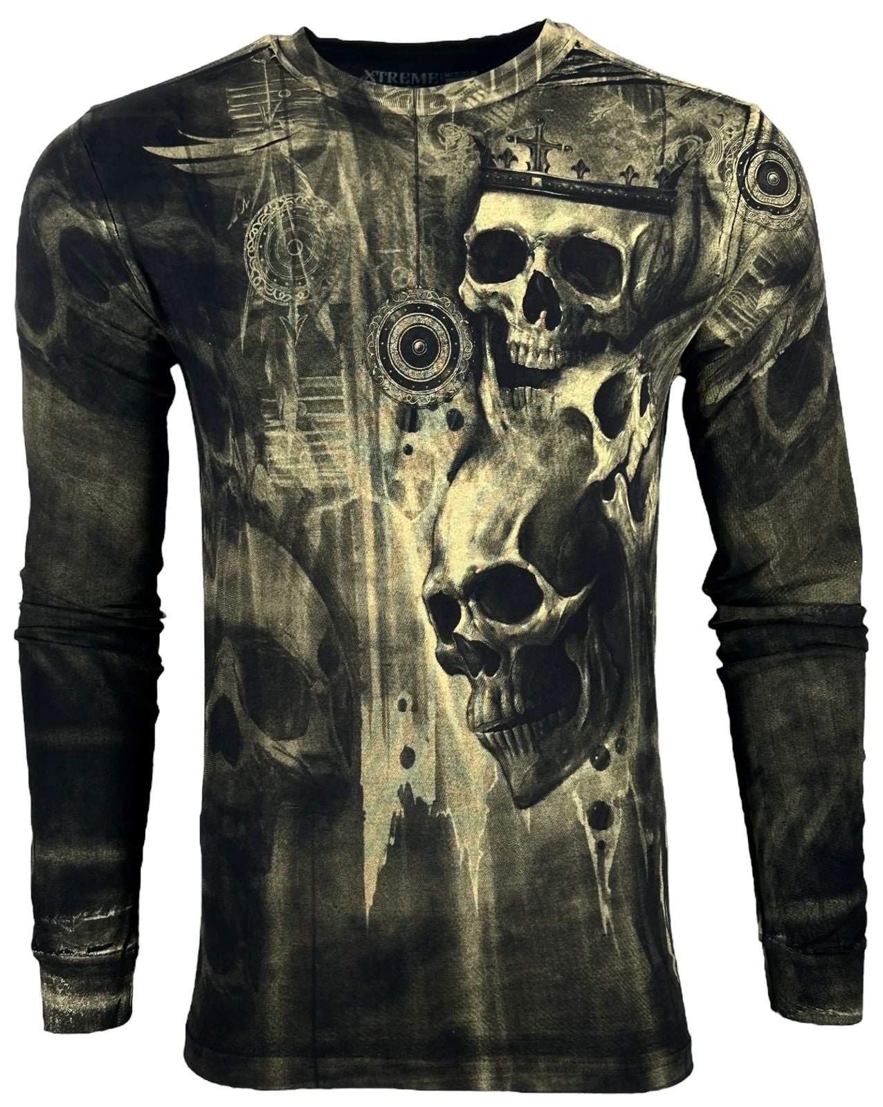Xtreme Couture By Affliction Men's Long Sleeve T-shirt Death's Grin S-4XL Unisex T-shirt, Sweatshirt, Hoodie, Long Sleeve Tee - T-Shirt, Sweatshirt, Hoodie