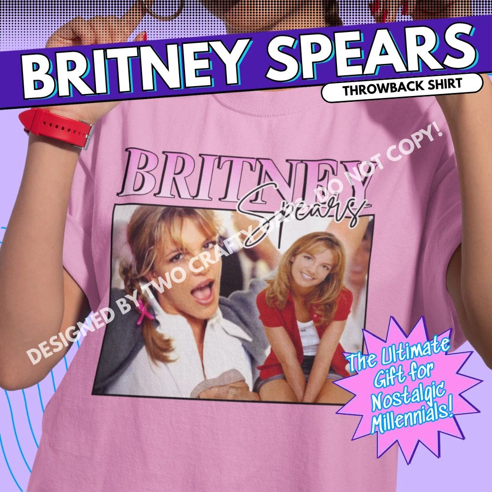 Britney Spears Retro Shirt - Gildan 2000 Cotton Unisex Oversized Tee Unisex T-shirt, Sweatshirt, Hoodie, Long Sleeve Tee - T-Shirt, Sweatshirt, Hoodie