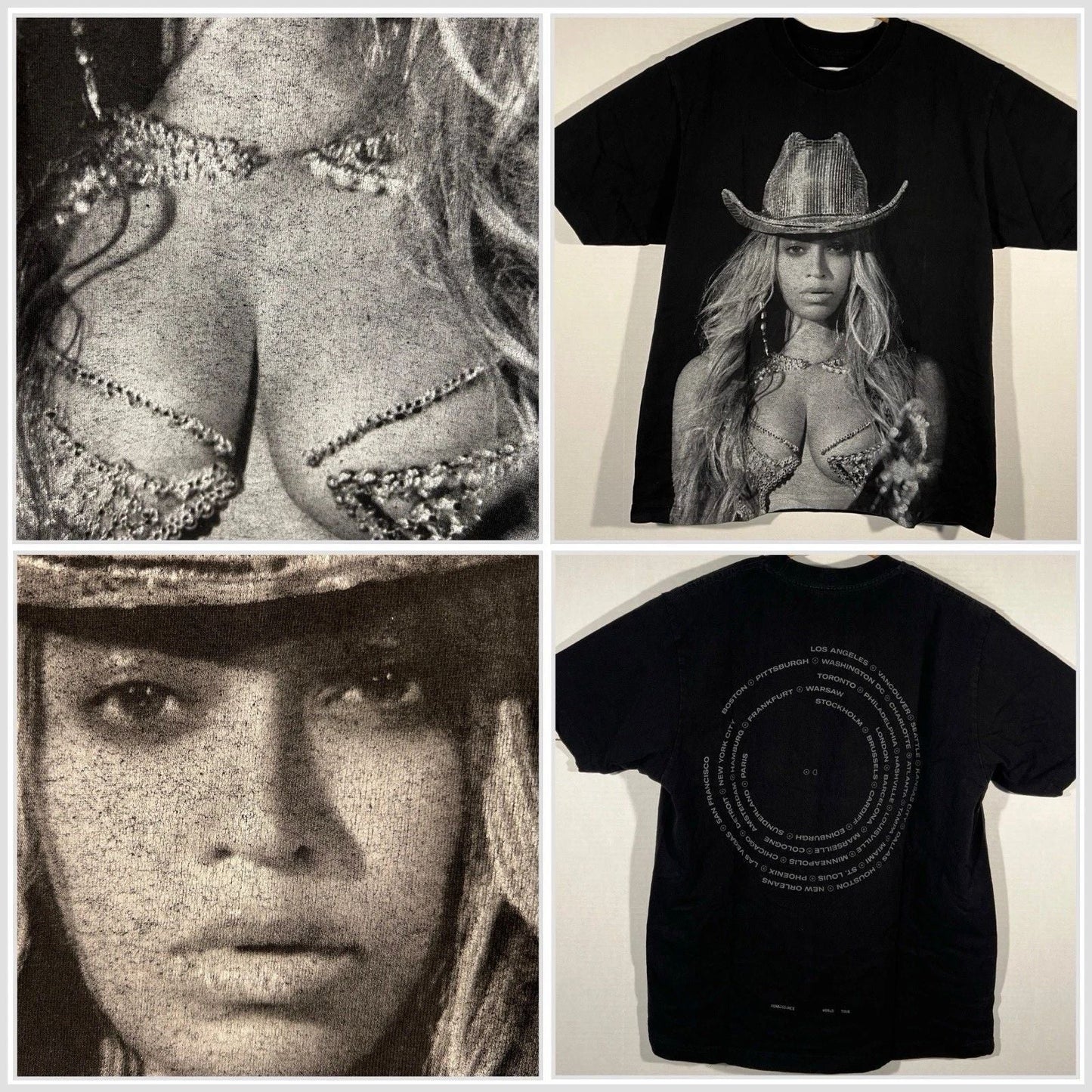 Beyonce Official RWT2023 Renaissance World Tour Concert T-Shirt Cowboy Hat Sz L Unisex T-shirt, Sweatshirt, Hoodie, Long Sleeve Tee - T-Shirt, Sweatshirt, Hoodie