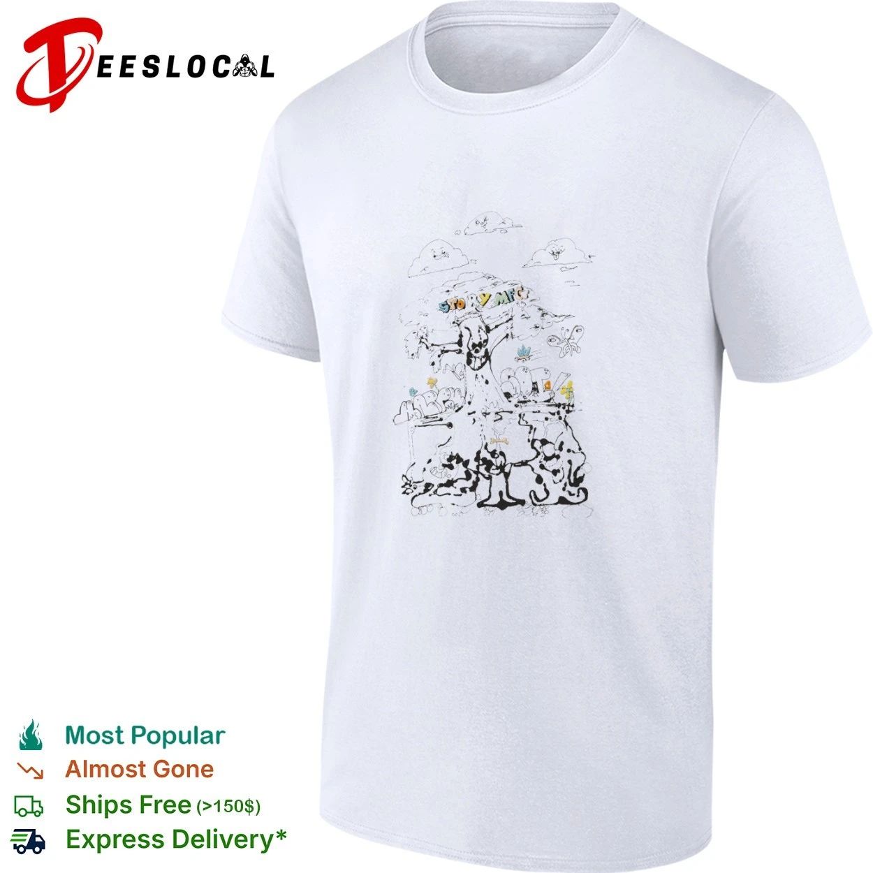 Story Mfg Happy Soil Tree Embroidered T-shirt Unisex T-shirt, Sweatshirt, Hoodie, Long Sleeve Tee - T-Shirt, Sweatshirt, Hoodie