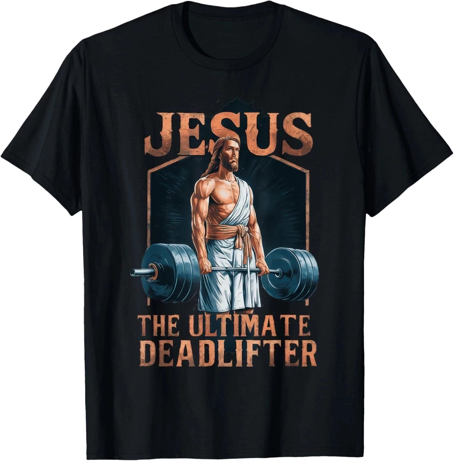 Jesus The Ultimate Deadlifter Fitness Gym Vintage Christian T-Shirt S-5XL Unisex T-shirt, Sweatshirt, Hoodie, Long Sleeve Tee - T-Shirt, Sweatshirt, Hoodie