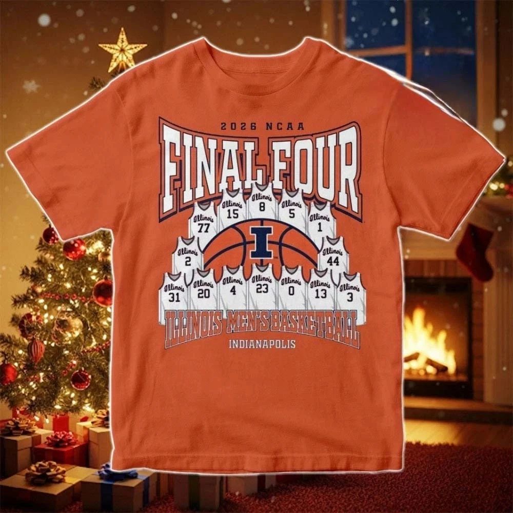 Illinois Fighting Illini Men's Basketball 2026 Final Four T-Shirt,  FAST SHIP Unisex T-shirt, Sweatshirt, Hoodie, Long Sleeve Tee - T-Shirt, Sweatshirt, Hoodie
