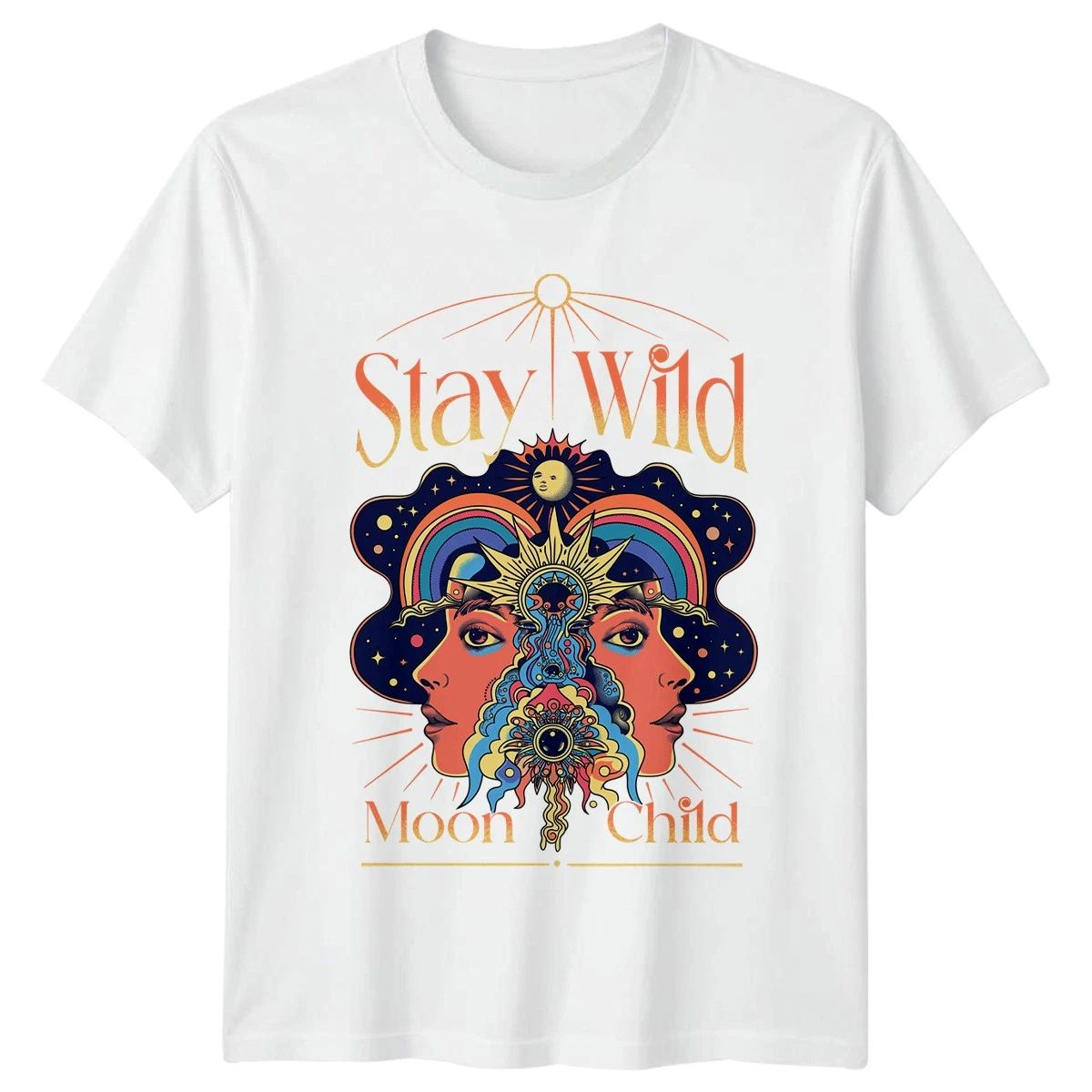 Stay Wild Moon Child Womens T-Shirt Astrology Birthday Gift For Her Unisex T-shirt, Sweatshirt, Hoodie, Long Sleeve Tee - T-Shirt, Sweatshirt, Hoodie