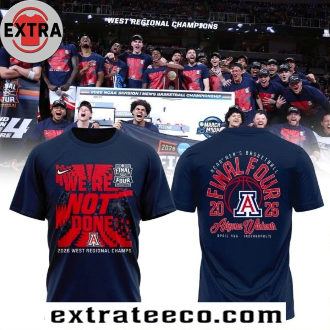 Arizona Wildcats West Region Champions 2026 Logo Two Sided Shirt- Top-Rated Gift for College Basketball Lovers - T-Shirt, Sweatshirt, Hoodie