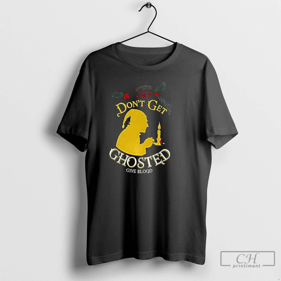Premium Dont Get Ghosted Give Blood Christmas T Shirts Unisex T-shirt, Sweatshirt, Hoodie, Long Sleeve Tee - T-Shirt, Sweatshirt, Hoodie