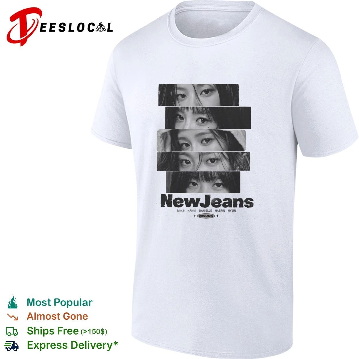 NewJeans Minji Hanni Danielle Haerin Hyein Vintage Eyes Collage Y2K K Pop T-shirt Unisex T-shirt, Sweatshirt, Hoodie, Long Sleeve Tee - T-Shirt, Sweatshirt, Hoodie