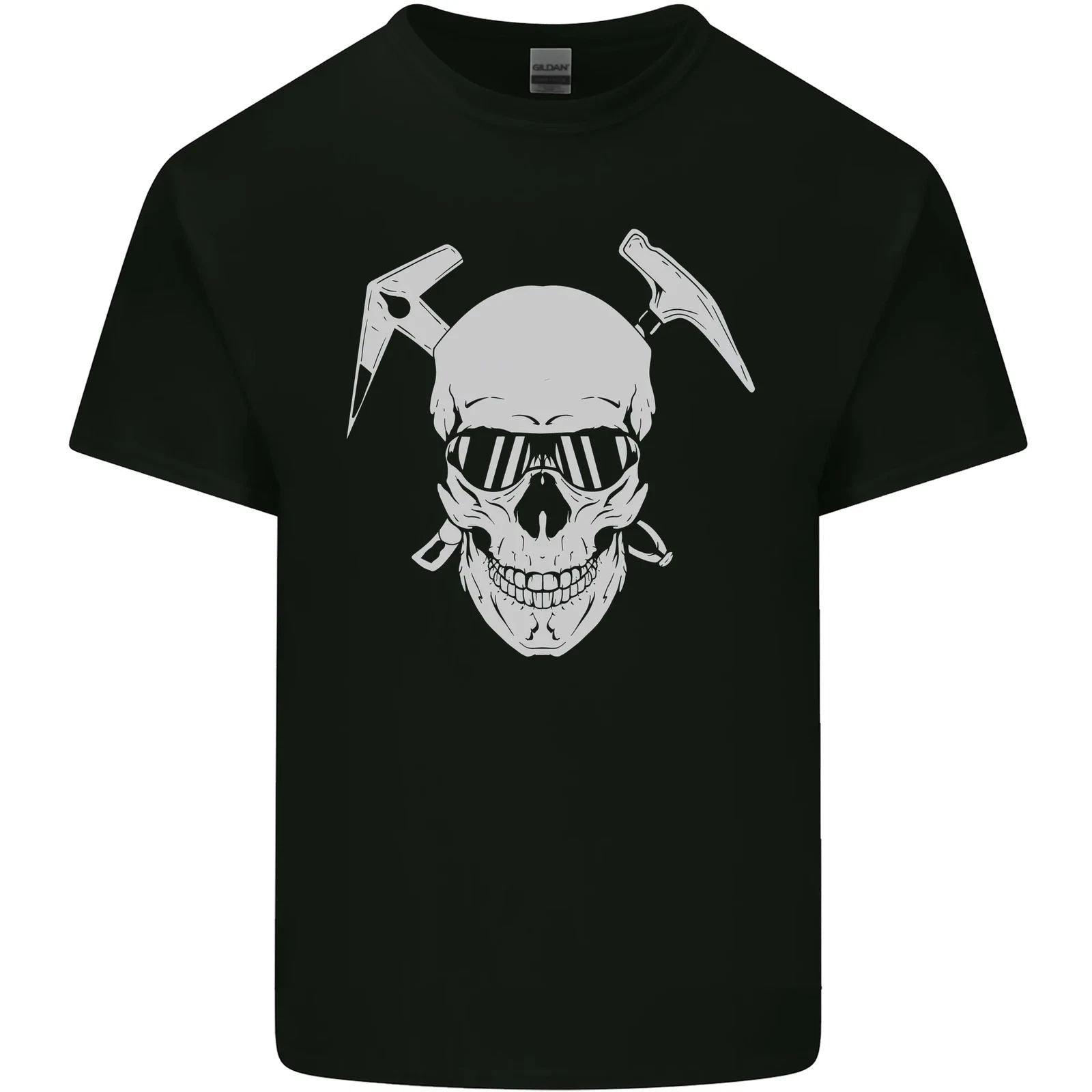 Rock Climbing Skull Mountain Climber Mens Cotton T-Shirt Tee Top Unisex T-shirt, Sweatshirt, Hoodie, Long Sleeve Tee - T-Shirt, Sweatshirt, Hoodie