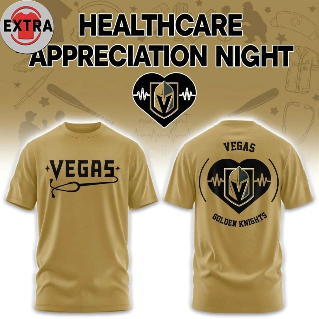 Vegas Golden Knights Healthcare Appreciation Night Logo 2026 Hoodie T-Shirt Unisex T-shirt, Sweatshirt, Hoodie, Long Sleeve Tee - T-Shirt, Sweatshirt, Hoodie