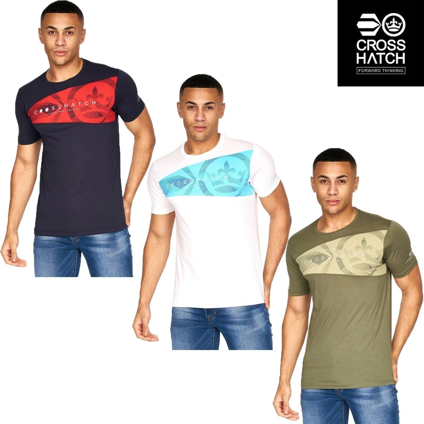 Mens Crosshatch T-Shirt Short Sleeve Crew Neck 100% Cotton Casual Summer Top New Unisex T-shirt, Sweatshirt, Hoodie, Long Sleeve Tee - T-Shirt, Sweatshirt, Hoodie