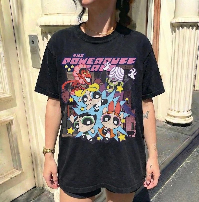 Retro Powerpuff Girls T-Shirt, Power puff Girls Vintage 90s Graphic Tee Unisex T-shirt, Sweatshirt, Hoodie, Long Sleeve Tee - T-Shirt, Sweatshirt, Hoodie