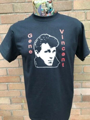GENE VINCENT BLACK SCREEN PRINTED T SHIRT ROCKABILLY ROCK N ROLL 50s FREEPOST Unisex T-shirt, Sweatshirt, Hoodie, Long Sleeve Tee - T-Shirt, Sweatshirt, Hoodie