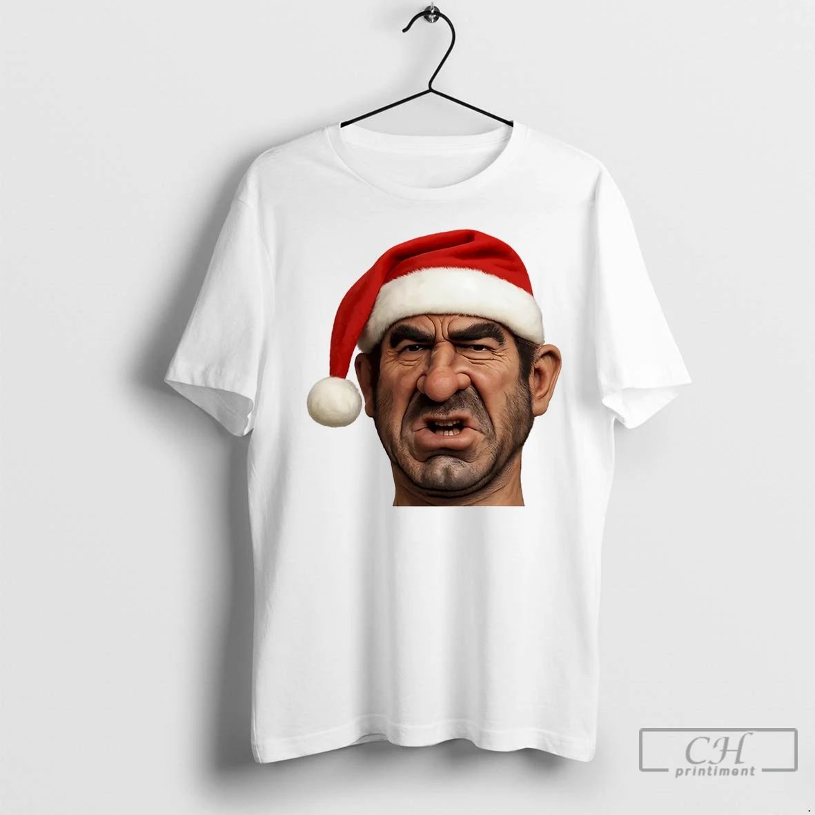 Premium Eric Cantona Spitting Christmas Unisex T-shirt, Sweatshirt, Hoodie, Long Sleeve Tee - T-Shirt, Sweatshirt, Hoodie