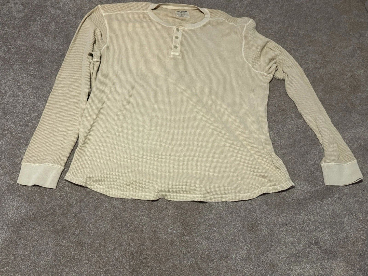 Old Navy Mens 3XL Tall Dark Green Waffle Knit Thermal Long Sleeve Shirt Unisex T-shirt, Sweatshirt, Hoodie, Long Sleeve Tee - T-Shirt, Sweatshirt, Hoodie