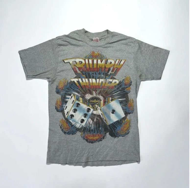 1984 vintage triumph band tshirt tour double sided rare rock Unisex T-shirt, Sweatshirt, Hoodie, Long Sleeve Tee - T-Shirt, Sweatshirt, Hoodie