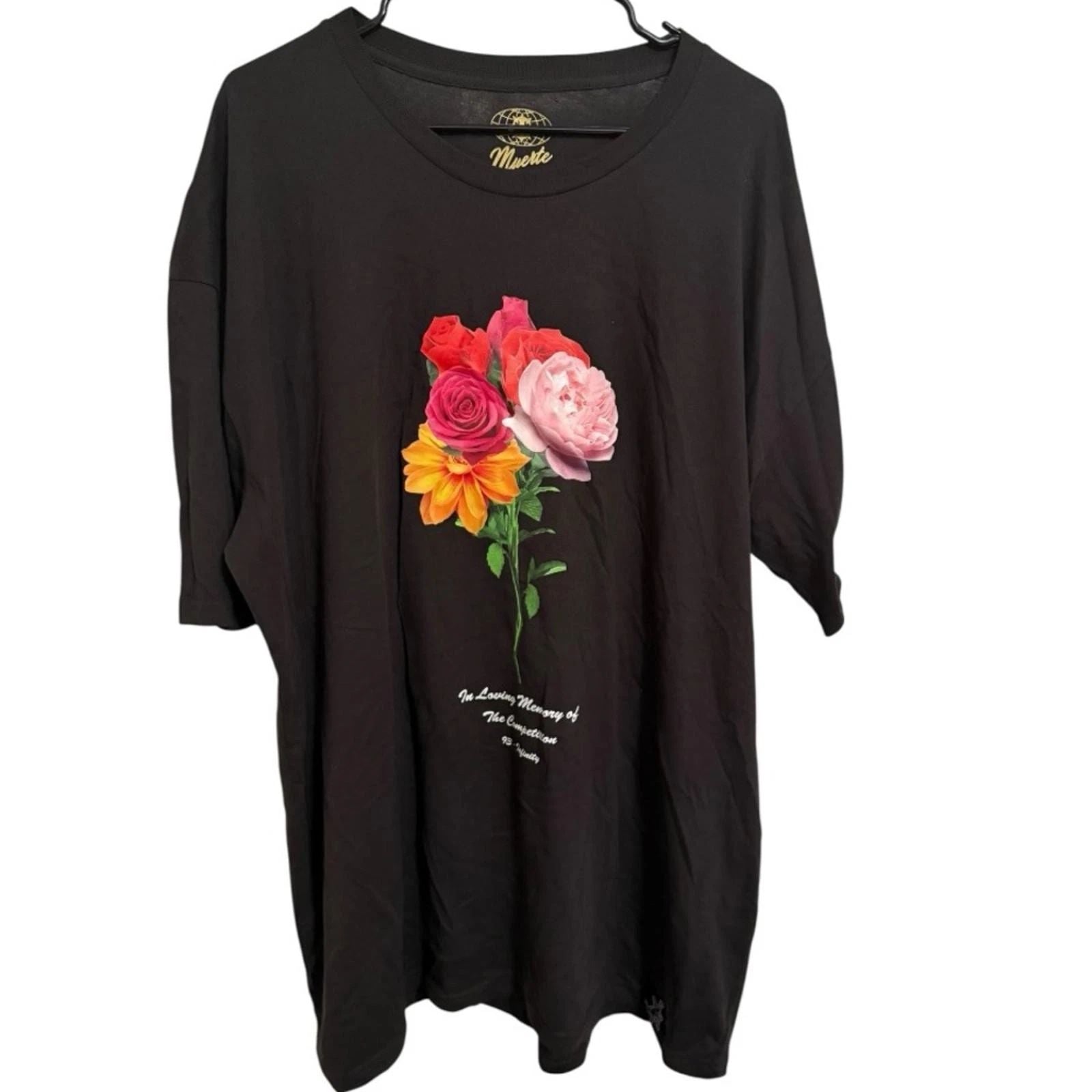 Muerte Hustle Daily Streetwear Floral Graphic Tee 3XL Unisex T-shirt, Sweatshirt, Hoodie, Long Sleeve Tee - T-Shirt, Sweatshirt, Hoodie