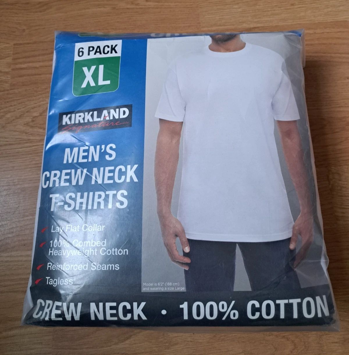 6 X MENS KIRKLAND SIGNATURE CREW NECK WHITE 100% COTTON T-SHIRTS XL 46-48" CHEST Unisex T-shirt, Sweatshirt, Hoodie, Long Sleeve Tee - T-Shirt, Sweatshirt, Hoodie
