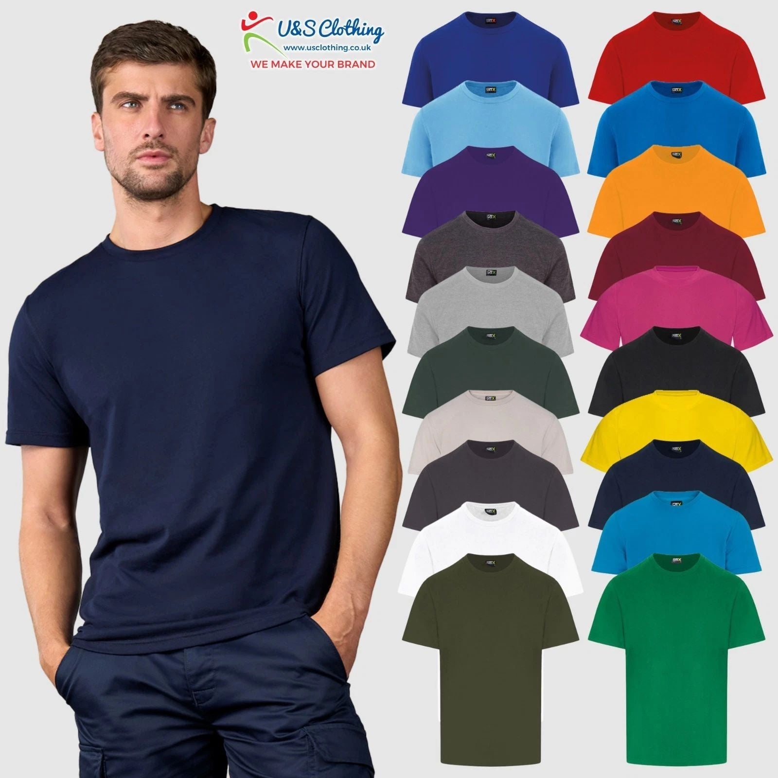 PRO RTX Mens Classic T-Shirt Short Sleeve Polycotton Tee Shirt TShirt Plain TOP Unisex T-shirt, Sweatshirt, Hoodie, Long Sleeve Tee - T-Shirt, Sweatshirt, Hoodie