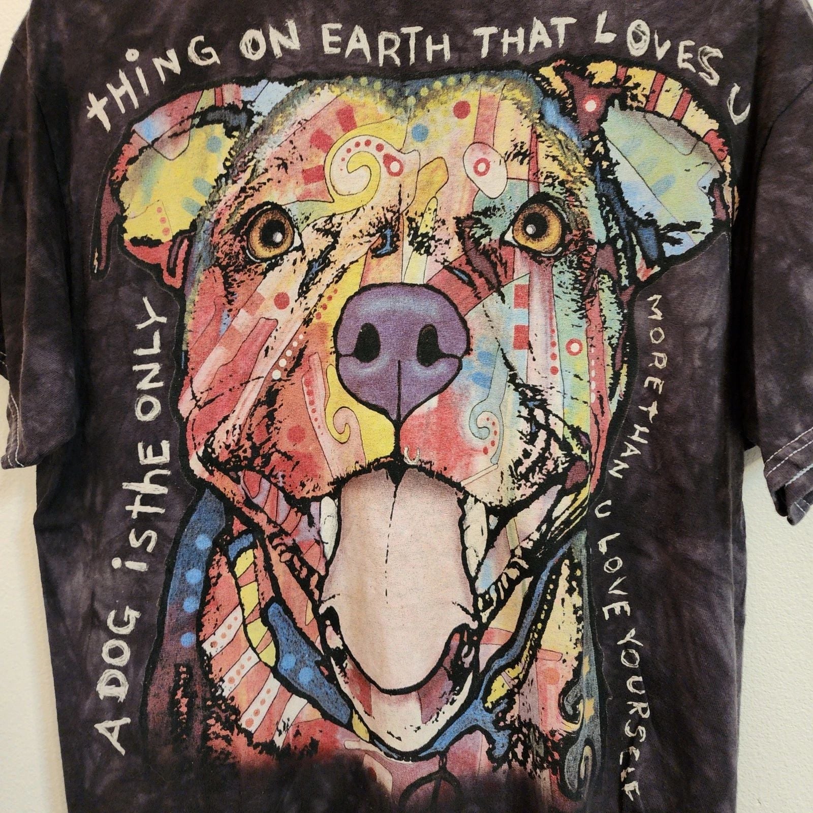 2014 Mountain 3D Tees Pitbull T Shirt Tie Dye Gray Dean Russo Artwork Unisex L Unisex T-shirt, Sweatshirt, Hoodie, Long Sleeve Tee - T-Shirt, Sweatshirt, Hoodie
