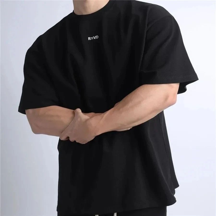 OVERSIZED COTTON WORKOUT SHIRT SHORT SLEEVE T SHIRT MEN GYM OUTDOORS LOOSE FIT Unisex T-shirt, Sweatshirt, Hoodie, Long Sleeve Tee - T-Shirt, Sweatshirt, Hoodie