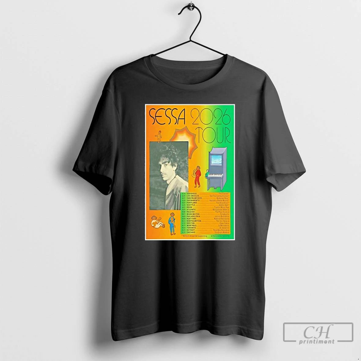 Premium Sessa America And Canada Tour 2026 T Shirts Unisex T-shirt, Sweatshirt, Hoodie, Long Sleeve Tee - T-Shirt, Sweatshirt, Hoodie