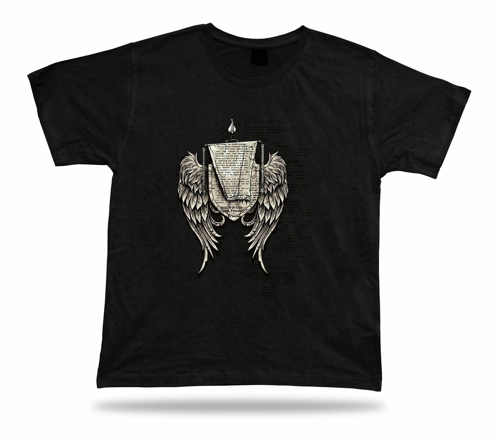 Angel Wings Shield Protection Symbolism tee shirt birthday present gift stylish Unisex T-shirt, Sweatshirt, Hoodie, Long Sleeve Tee - T-Shirt, Sweatshirt, Hoodie