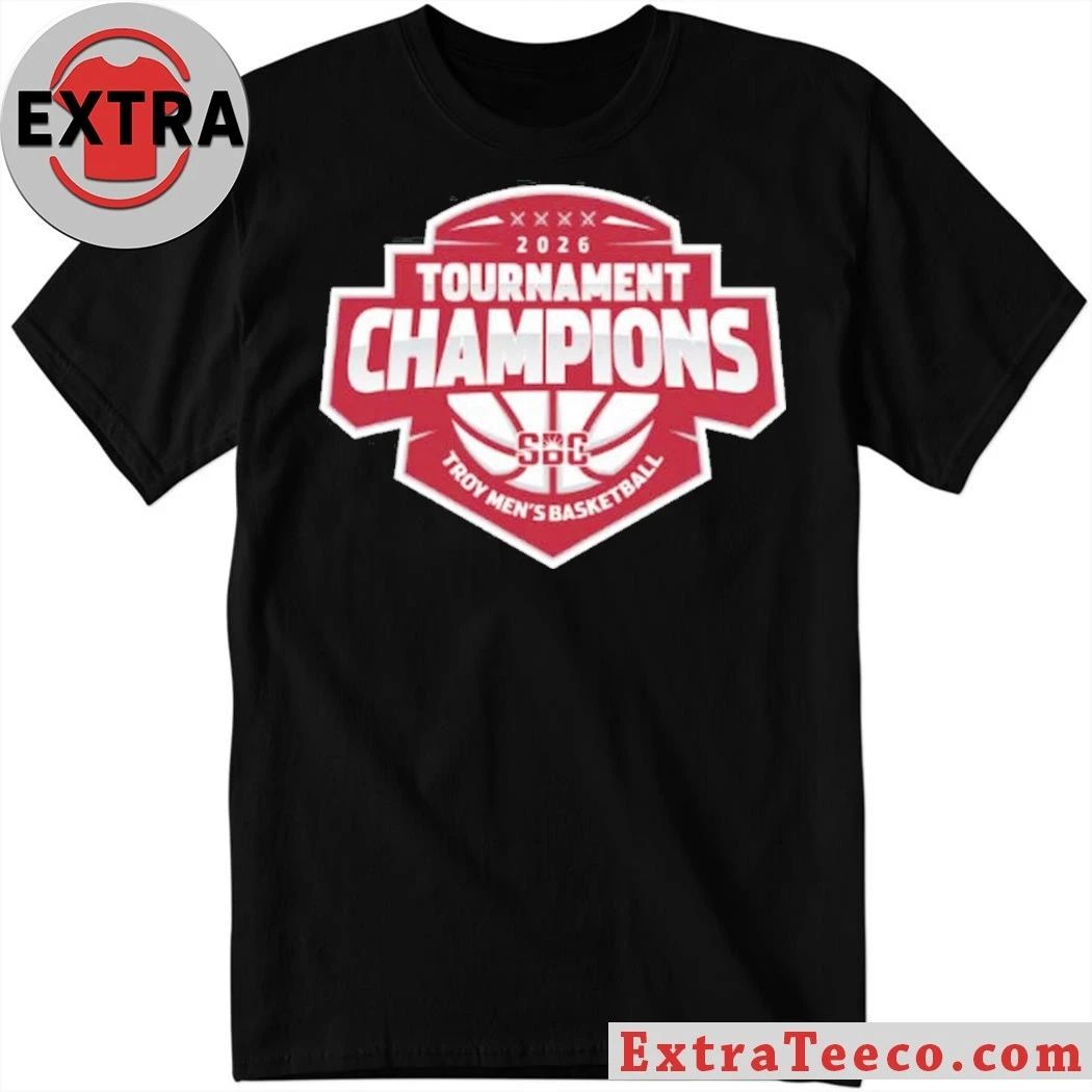 Troy Trojans Champions 2026 Sun Belt Conference Mens Basketball Tournament Logo Shirt Unisex T-shirt, Sweatshirt, Hoodie, Long Sleeve Tee - T-Shirt, Sweatshirt, Hoodie