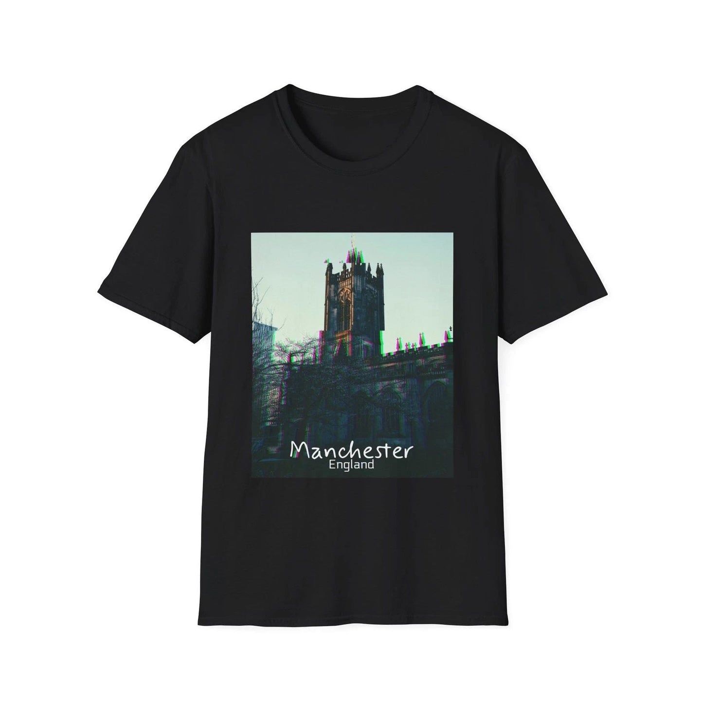 Manchester England Photo Tee City Landmark T-Shirt black Unisex T-shirt, Sweatshirt, Hoodie, Long Sleeve Tee - T-Shirt, Sweatshirt, Hoodie