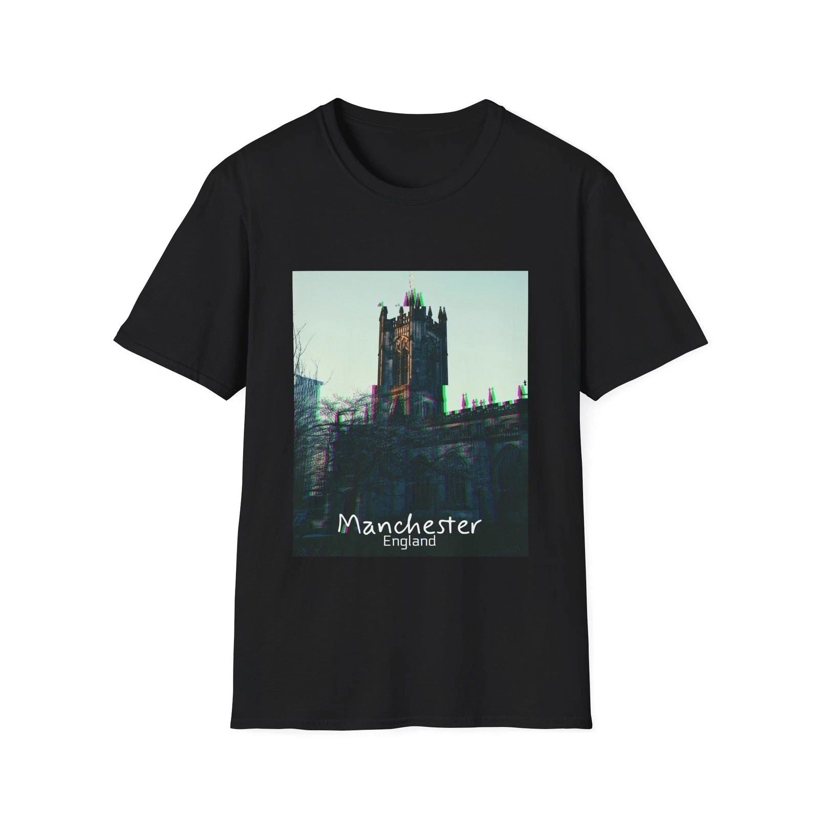 Manchester England Photo Tee City Landmark T-Shirt black Unisex T-shirt, Sweatshirt, Hoodie, Long Sleeve Tee - T-Shirt, Sweatshirt, Hoodie