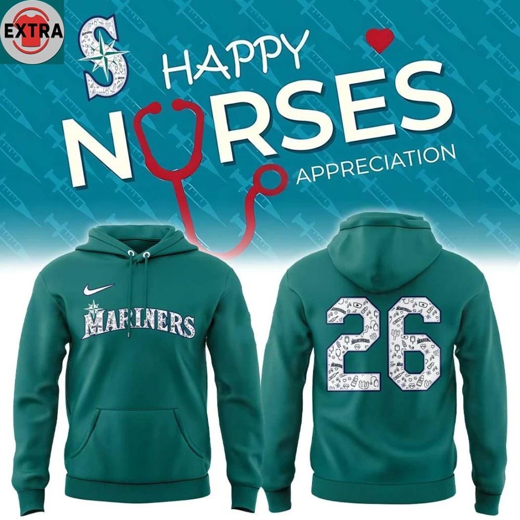 Seattle Mariners x Nurse Appreciation Night Logo 2026 Hoodie T-Shirt Unisex T-shirt, Sweatshirt, Hoodie, Long Sleeve Tee - T-Shirt, Sweatshirt, Hoodie