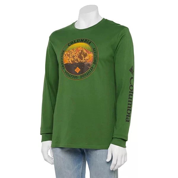 Columbia Men's Green Long Sleeve Graphic Tee T-Shirt L, XL, 2XL Choose Size New Unisex T-shirt, Sweatshirt, Hoodie, Long Sleeve Tee - T-Shirt, Sweatshirt, Hoodie