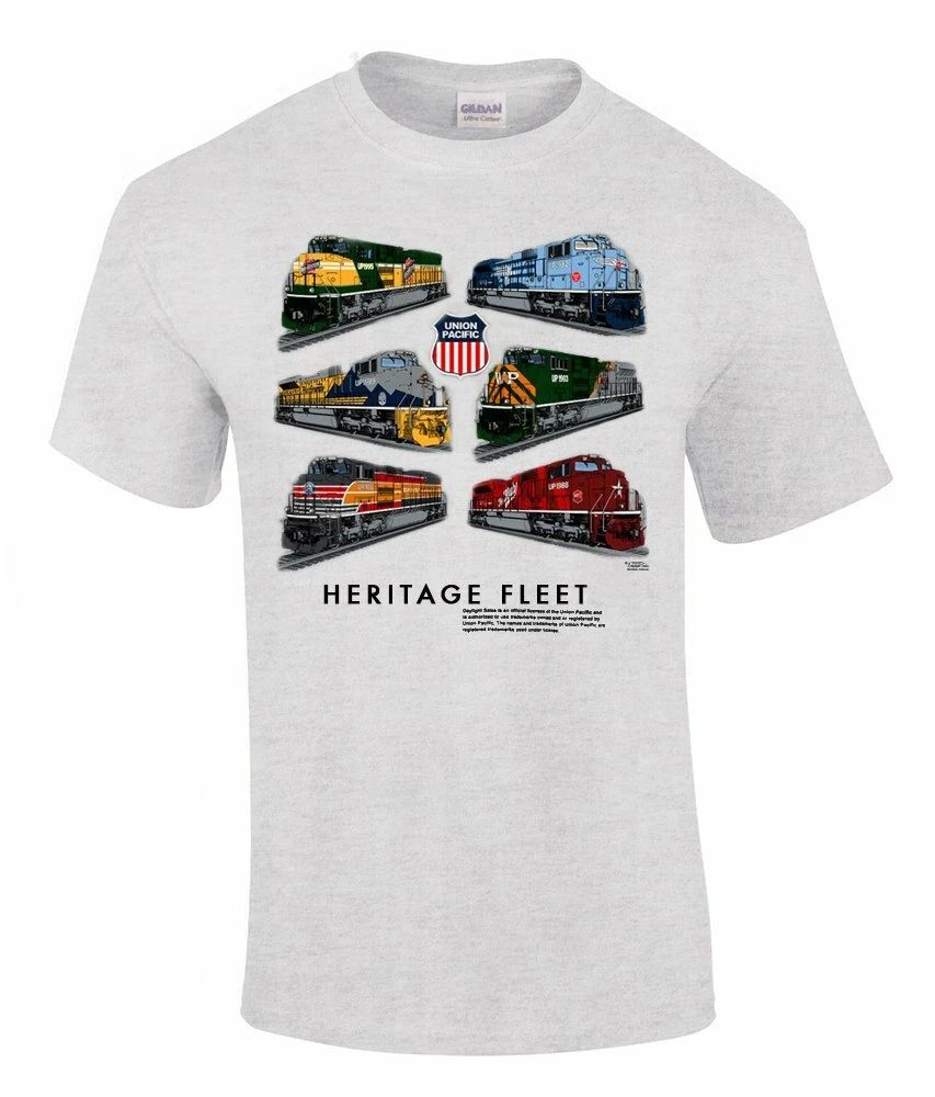 Union Pacific Heritage Fleet Trains Authentic Railroad T-Shirt Tee Shirt [12] Unisex T-shirt, Sweatshirt, Hoodie, Long Sleeve Tee - T-Shirt, Sweatshirt, Hoodie