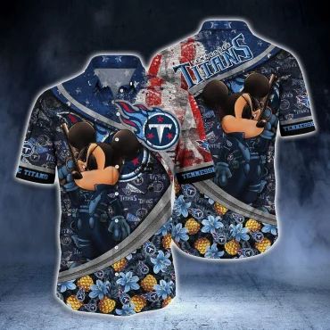 Tennessee Titans Floral Luxe Hawaiian Shirt Unisex T-shirt, Sweatshirt, Hoodie, Long Sleeve Tee - T-Shirt, Sweatshirt, Hoodie