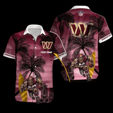 Personalized Washington Commanders Island Blitz Hawaiian Shirt Unisex T-shirt, Sweatshirt, Hoodie, Long Sleeve Tee - T-Shirt, Sweatshirt, Hoodie