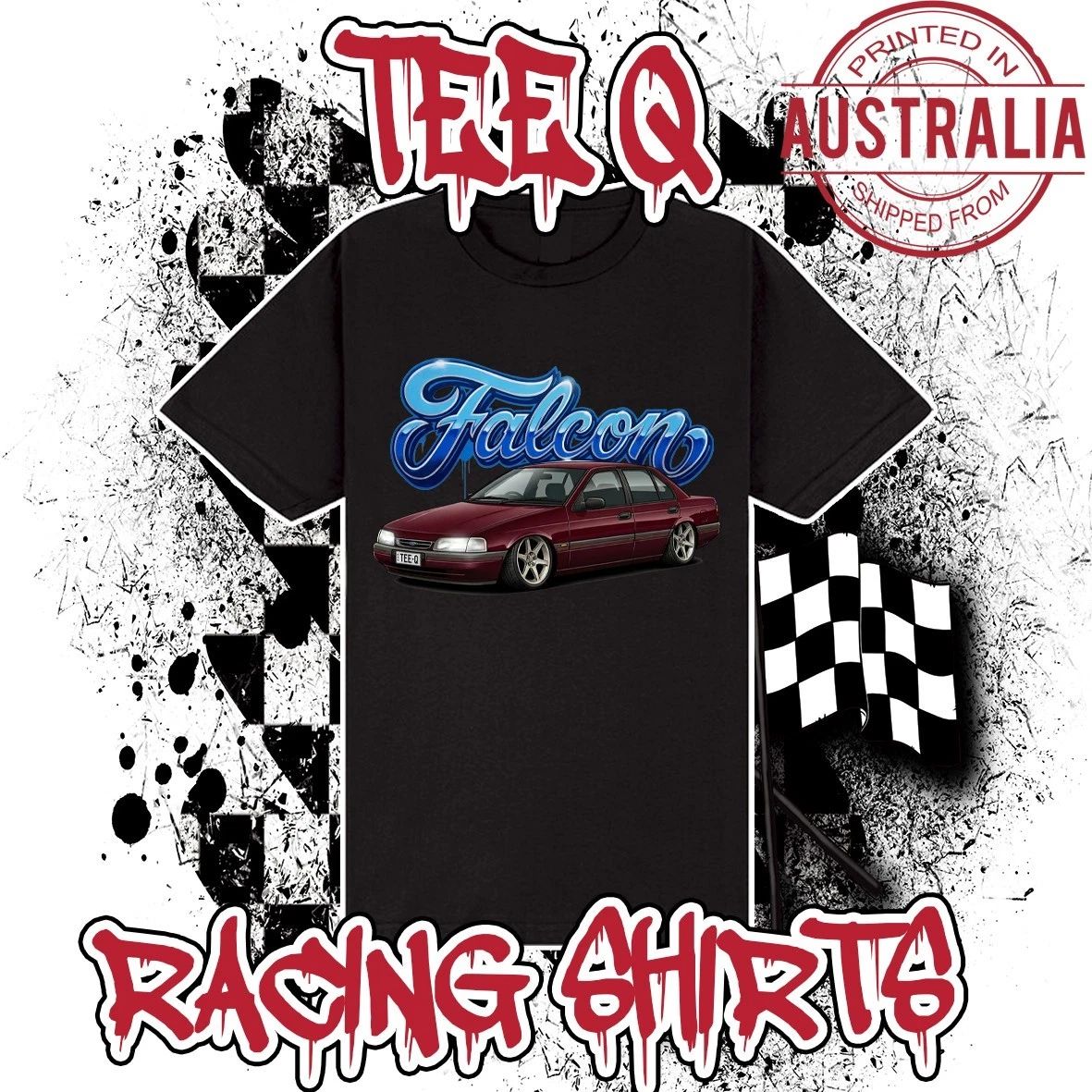 Ford ED Falcon Graffiti Series ~ Black Gildan Cotton Tee Unisex T-shirt, Sweatshirt, Hoodie, Long Sleeve Tee - T-Shirt, Sweatshirt, Hoodie