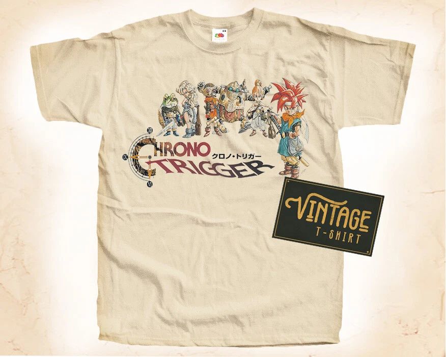 Chrono Trigger V1 T SHIRT Tee Movie Poster Vintage Natural Tee sizes S to 5XL Unisex T-shirt, Sweatshirt, Hoodie, Long Sleeve Tee - T-Shirt, Sweatshirt, Hoodie