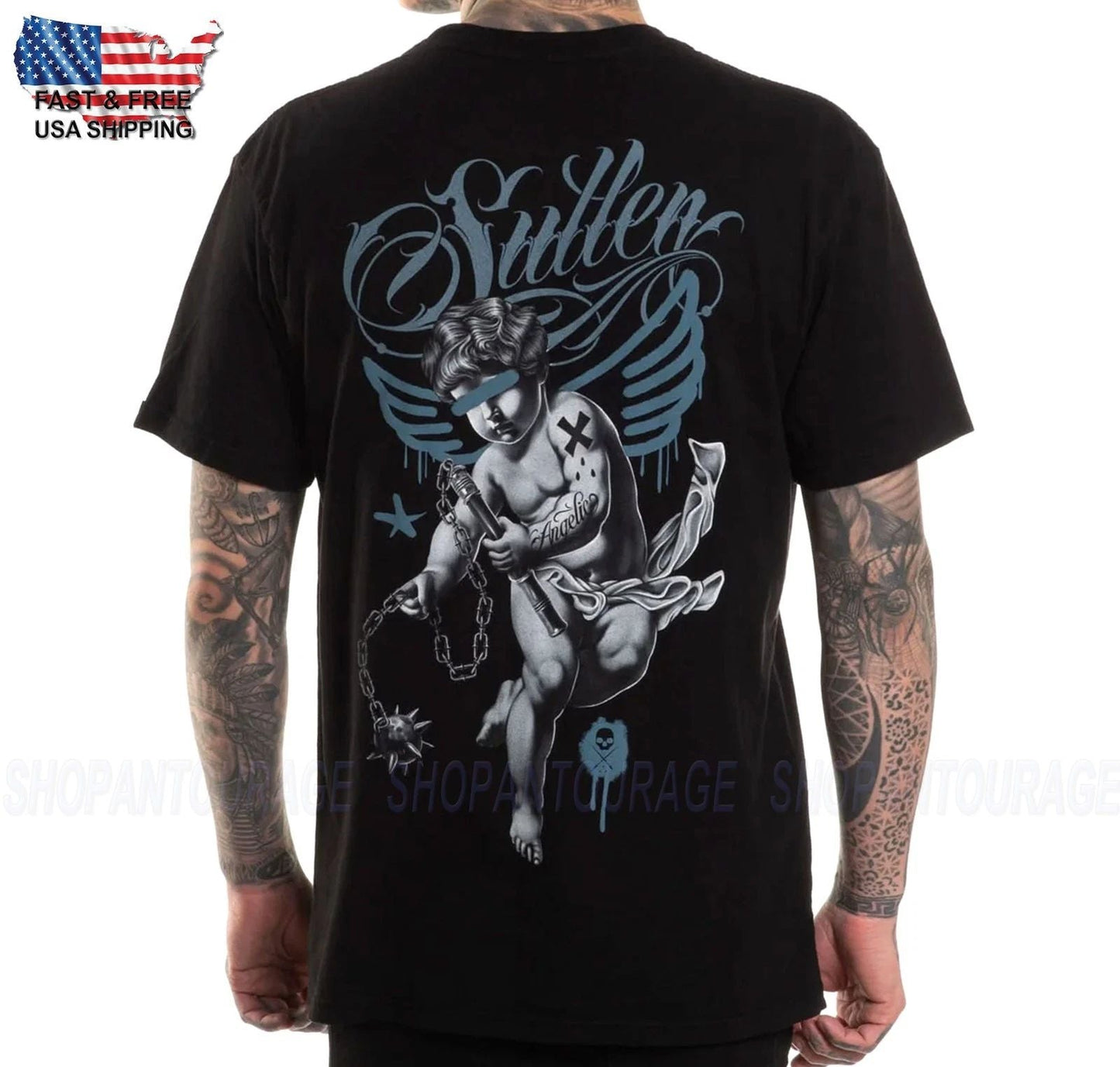 Sullen Art Collective Angelic Premium Fit SCM7553 Short Sleeve T-shirt For Men Unisex T-shirt, Sweatshirt, Hoodie, Long Sleeve Tee - T-Shirt, Sweatshirt, Hoodie