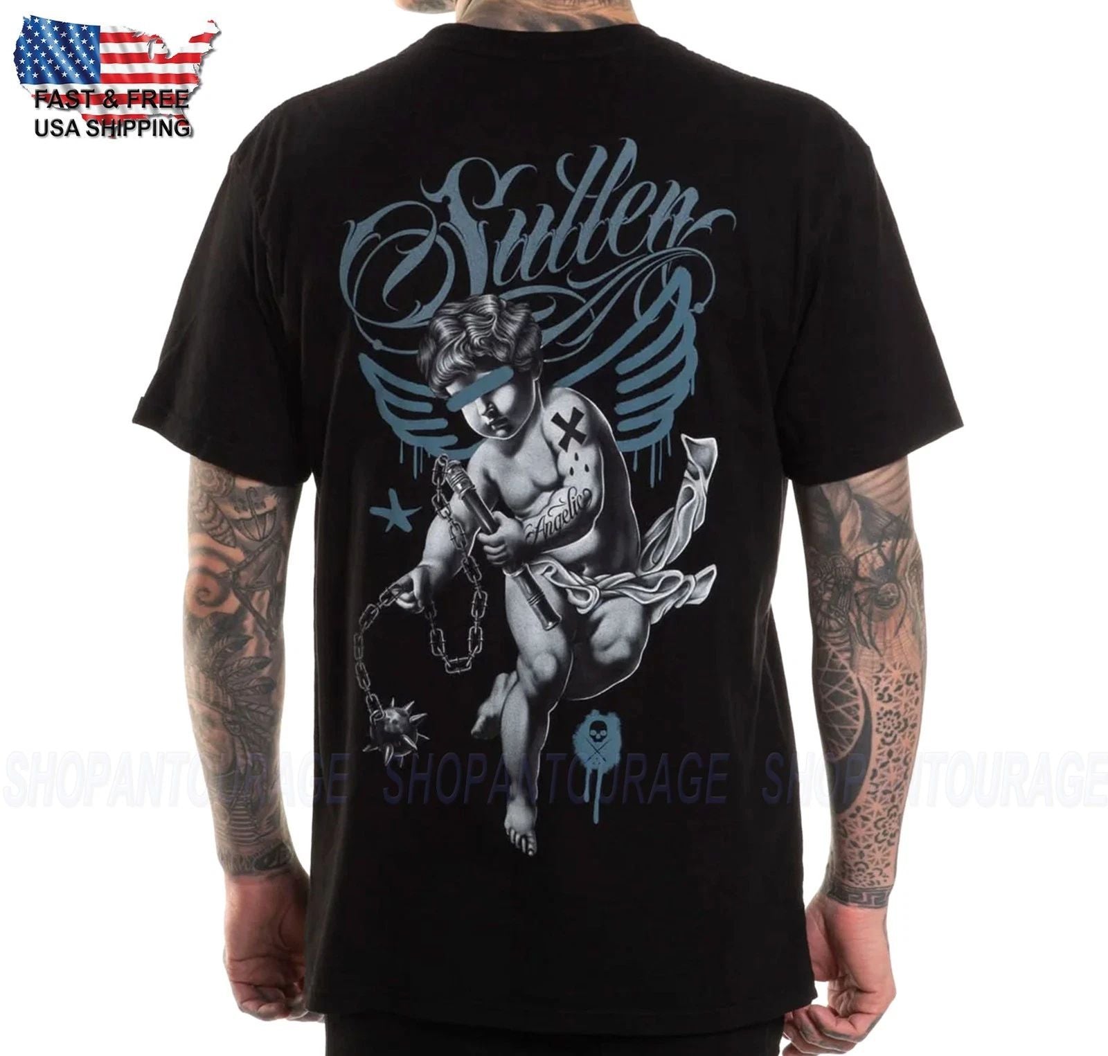 Sullen Art Collective Angelic Premium Fit SCM7553 Short Sleeve T-shirt For Men Unisex T-shirt, Sweatshirt, Hoodie, Long Sleeve Tee - T-Shirt, Sweatshirt, Hoodie