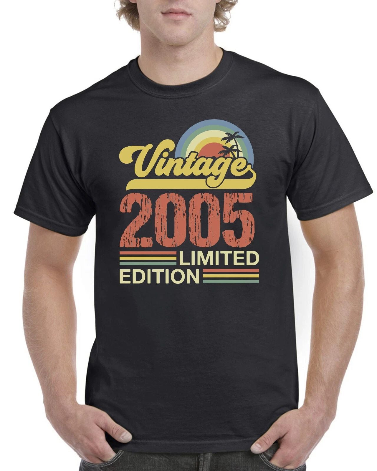 21st Birthday TShirt Men Gifts Funny Vintage Year 2005 Limited Edition 21 Years Unisex T-shirt, Sweatshirt, Hoodie, Long Sleeve Tee - T-Shirt, Sweatshirt, Hoodie