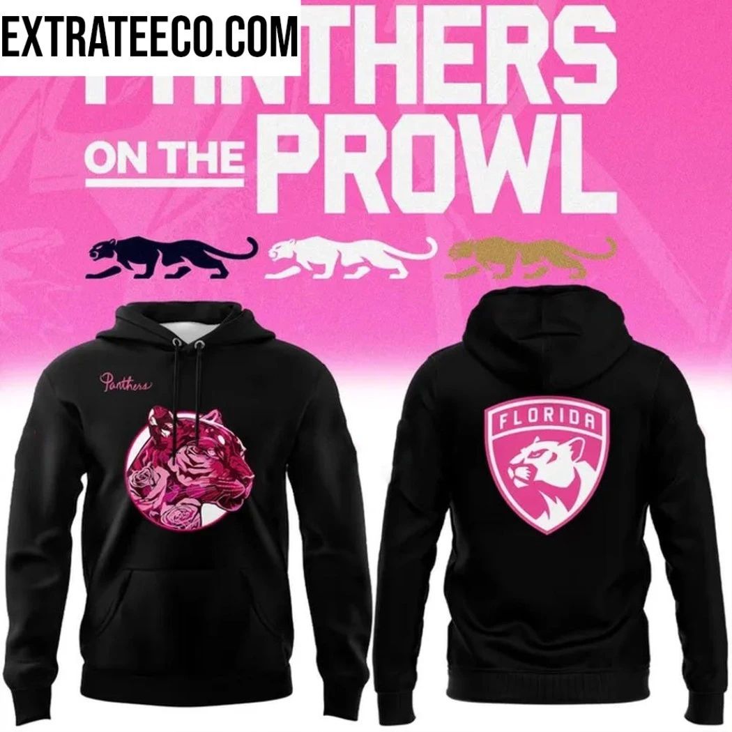 Florida Panthers 2025 Pink in the Rink Logo Black T-Shirt Unisex T-shirt, Sweatshirt, Hoodie, Long Sleeve Tee - T-Shirt, Sweatshirt, Hoodie