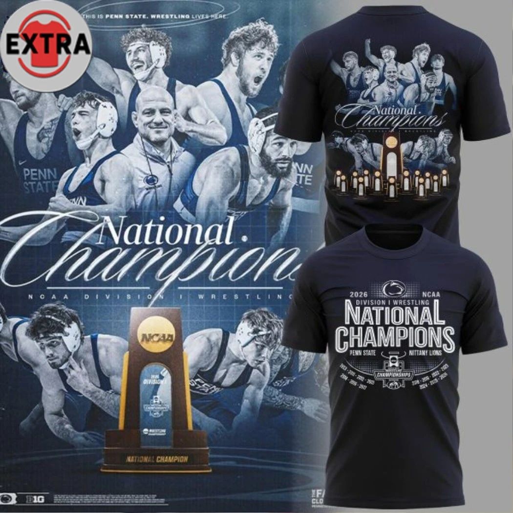 Penn State Nittany Lions NCAA Wrestling Champions 2026 Logo Two Sided Hoodie Shirts Unisex T-shirt, Sweatshirt, Hoodie, Long Sleeve Tee - T-Shirt, Sweatshirt, Hoodie
