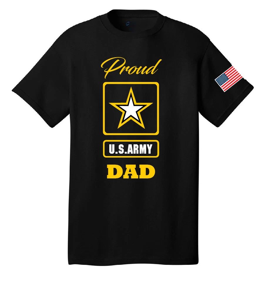 Proud U.S. Army Dad T-Shirt With American Flag SOLDIER FATHER FREEDOM FIGHTER Unisex T-shirt, Sweatshirt, Hoodie, Long Sleeve Tee - T-Shirt, Sweatshirt, Hoodie