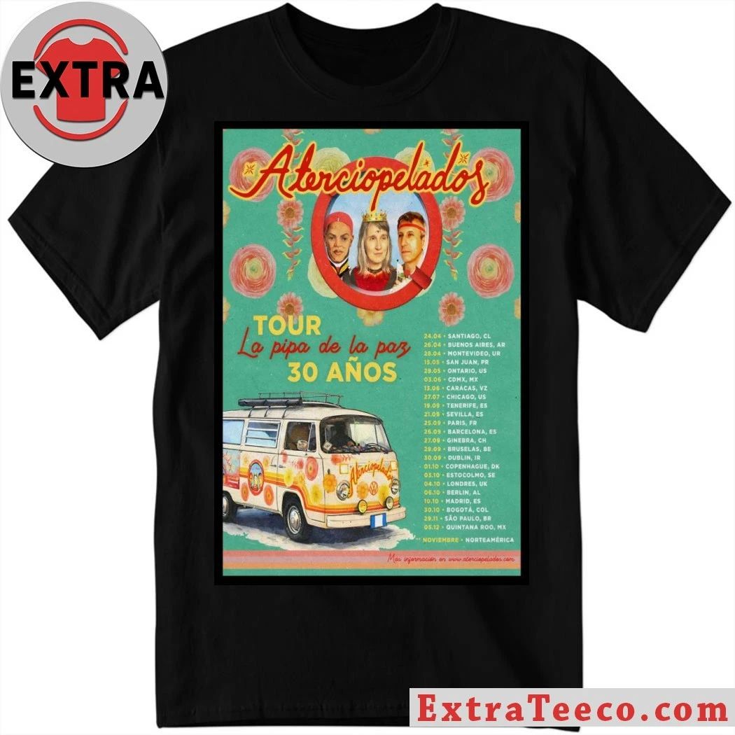 Aterciopelados La Pipa De La Paz 2026 Shows Poster T-Shirt Unisex T-shirt, Sweatshirt, Hoodie, Long Sleeve Tee - T-Shirt, Sweatshirt, Hoodie