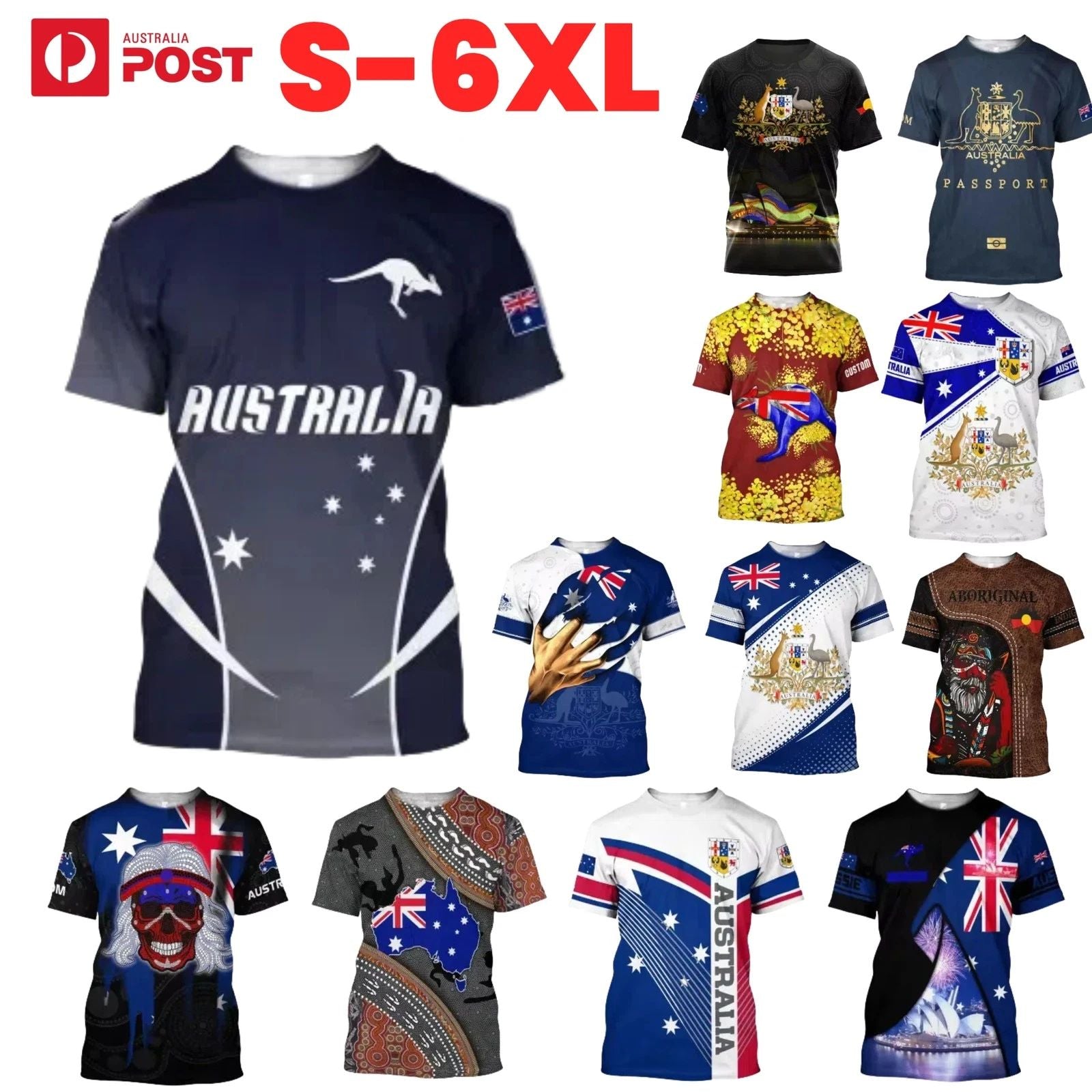 Australia Day T-Shirt Australian Flag Aussie Souvenir Short Sleeve Tee Mens Tops Unisex T-shirt, Sweatshirt, Hoodie, Long Sleeve Tee - T-Shirt, Sweatshirt, Hoodie
