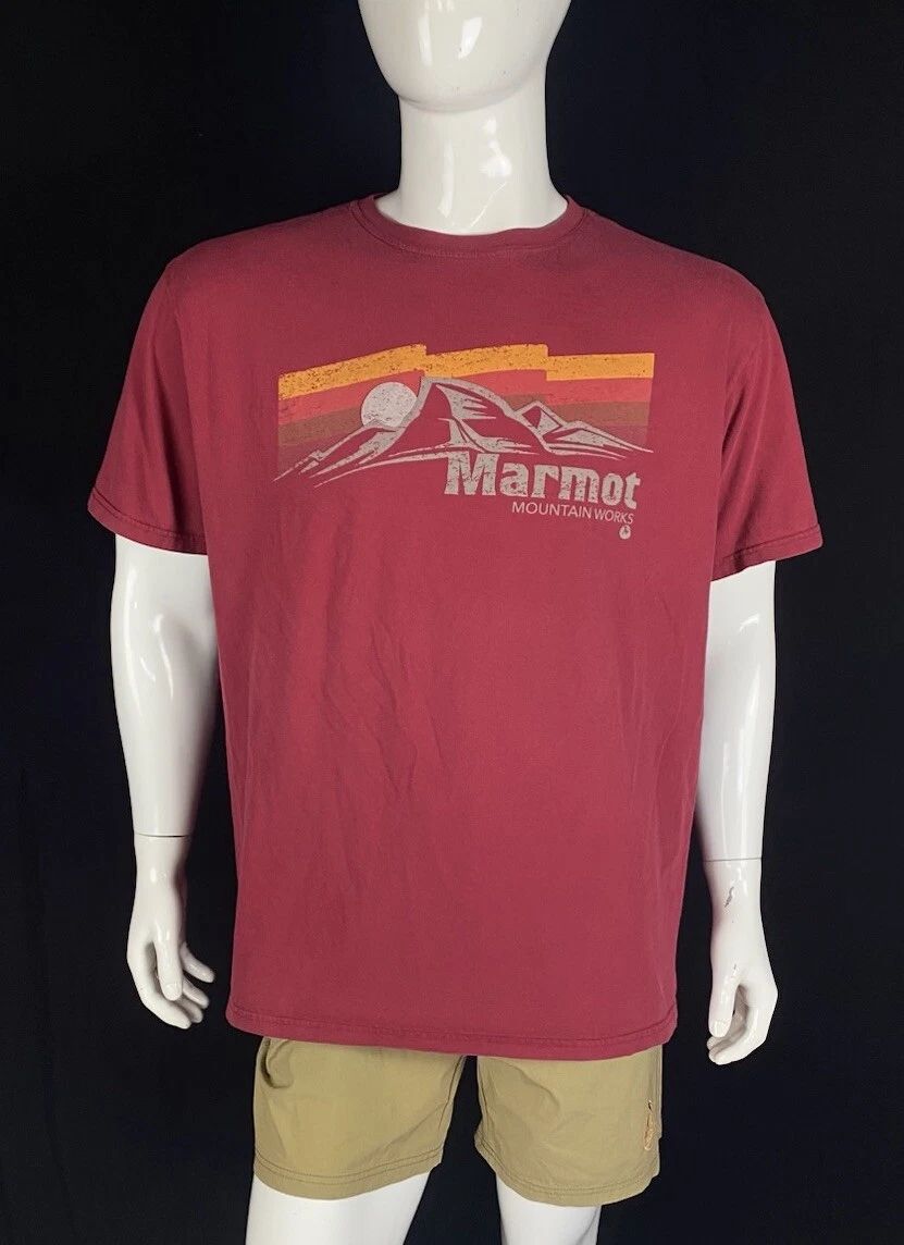 Marmot Mountain Works Red Front Graphic T Shirt, A Grade, Men's Size XL Unisex T-shirt, Sweatshirt, Hoodie, Long Sleeve Tee - T-Shirt, Sweatshirt, Hoodie
