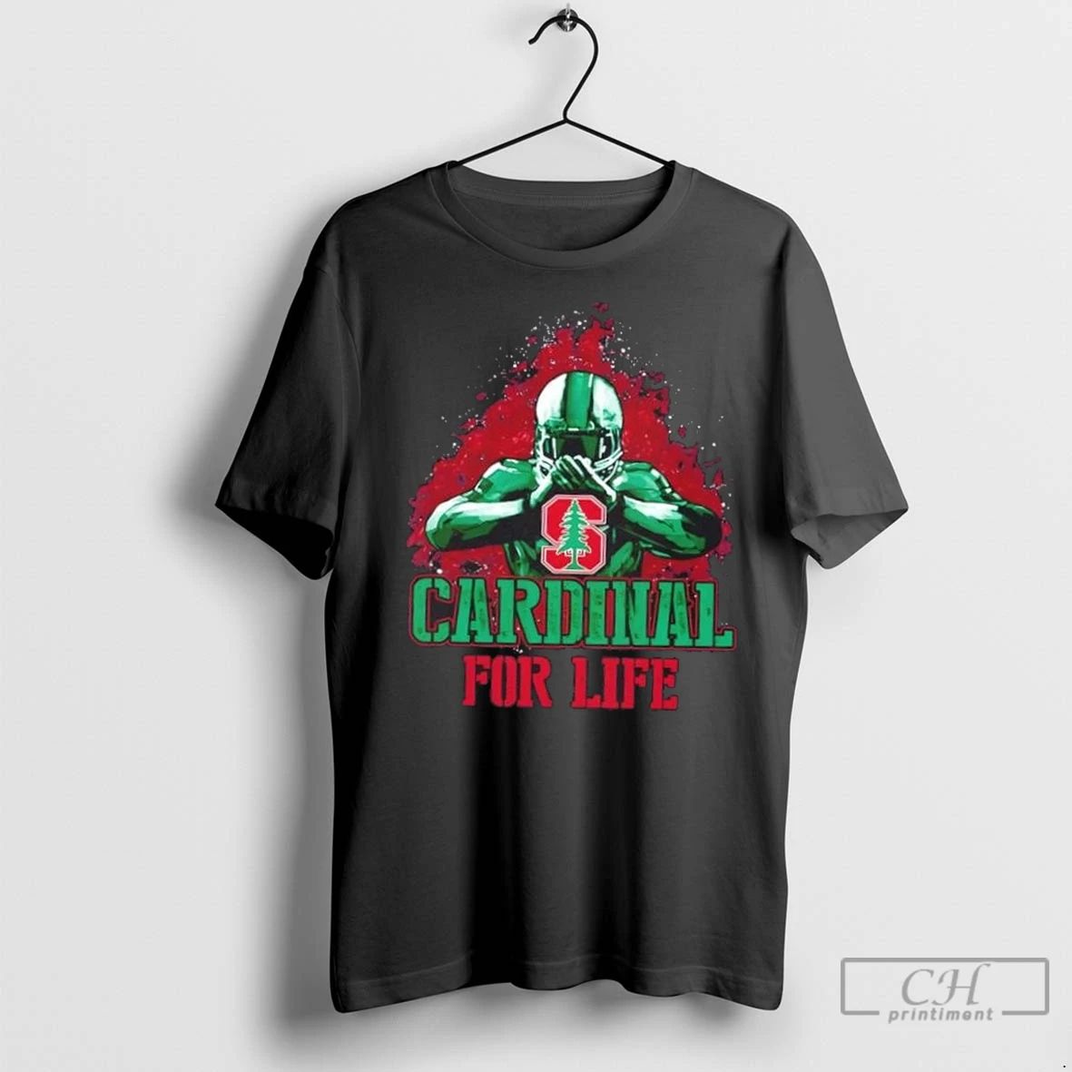 Premium Stanford Cardinal Football For Life Unisex T-shirt, Sweatshirt, Hoodie, Long Sleeve Tee - T-Shirt, Sweatshirt, Hoodie