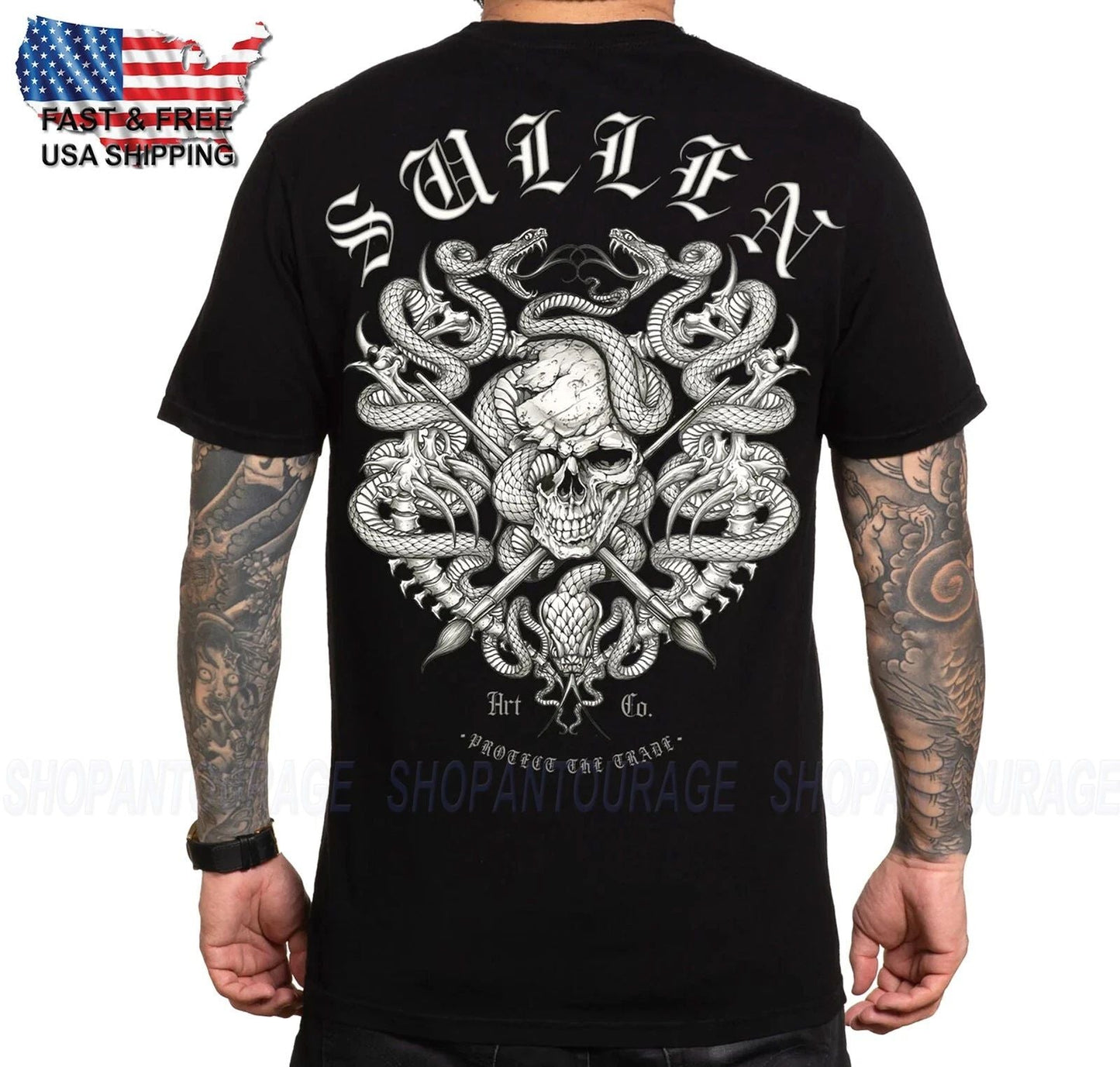 Sullen Art Collective Bones Badge Premium SCM7273 Short Sleeve T-shirt For Men Unisex T-shirt, Sweatshirt, Hoodie, Long Sleeve Tee - T-Shirt, Sweatshirt, Hoodie